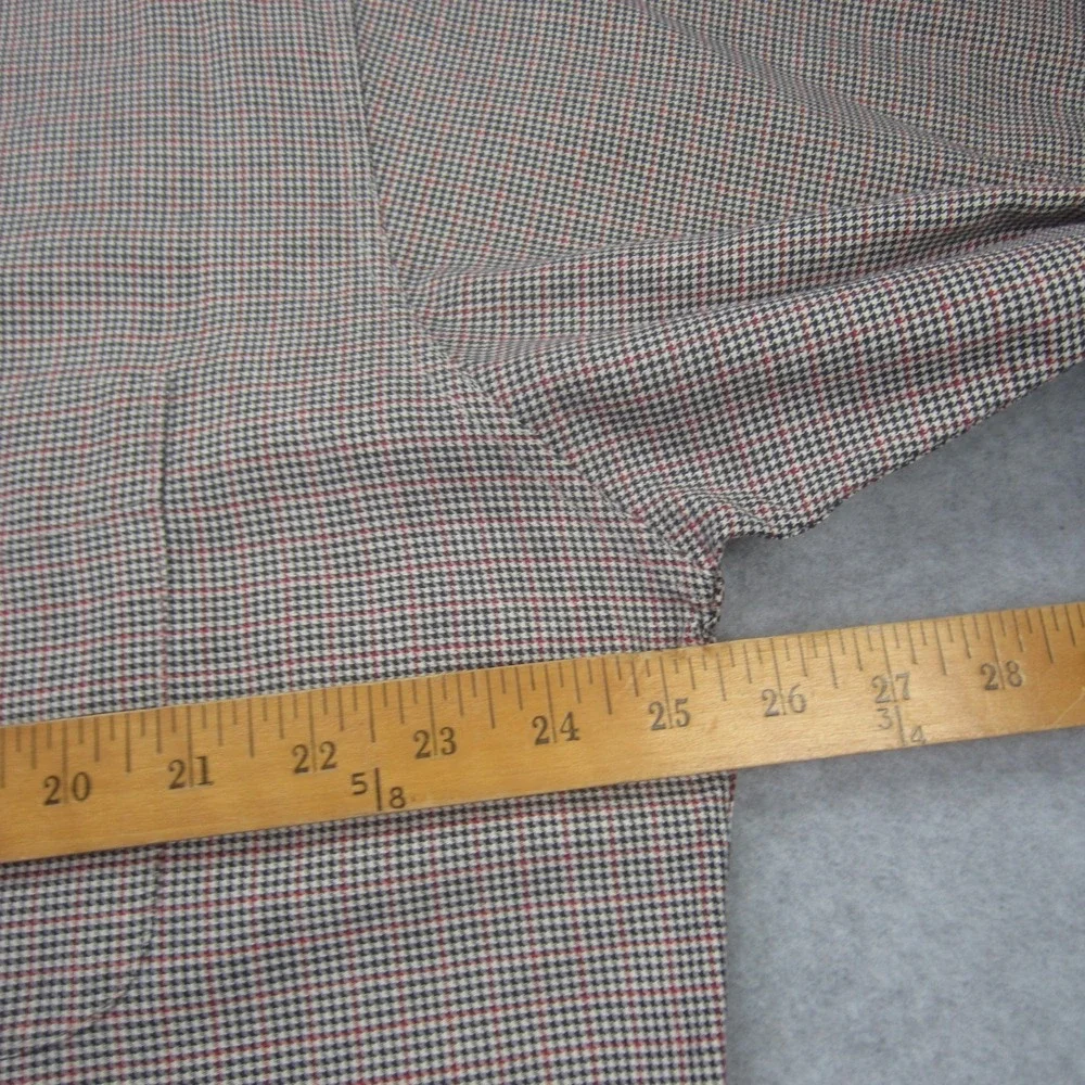 J Crew Shirt Mens Large Green‎ Red Houndstooth Long Sleeve Button Up Pocket